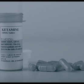 Ketamine Use &Amp; Abuse: Exploring The Addiction, Risks, And Effects Of Ketamine Abuse 1 Ketamine Prescription Bottle With Capsules On Table Beside It