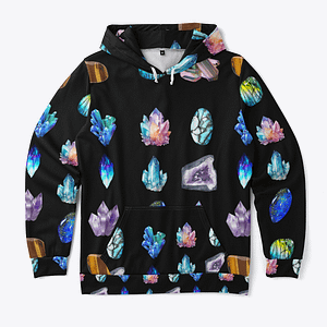 Crystal Craze All Over Print Hoodie Crystal Craze All Over Crystal Print Hoodie
