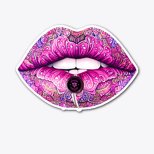Pnp Sam Signature Lip Ring Logo Pnp Sam Signature Lip Ring Logo Die Cut Sticker