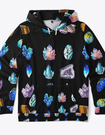 Crystal Craze All Over Crystal Print Hoodie