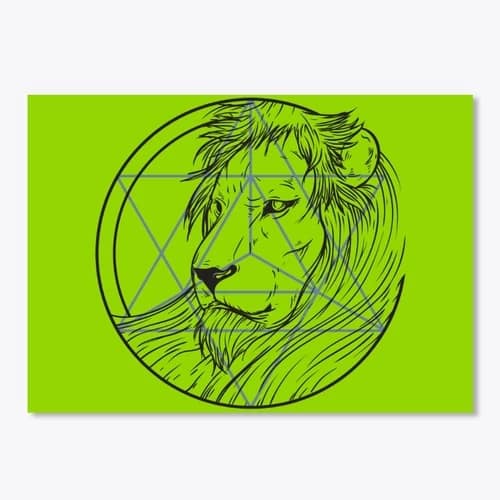 Sacred Lion Geometry Sticker 1 Pnp Merch Store - Sacred Lion Geometry - Cosmic Design