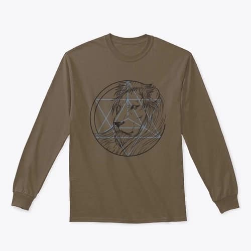 Sacred Lion Geometry Classic Long Sleeve Tee 1 Pnp Merch Store - Sacred Lion Geometry - Cosmic Design