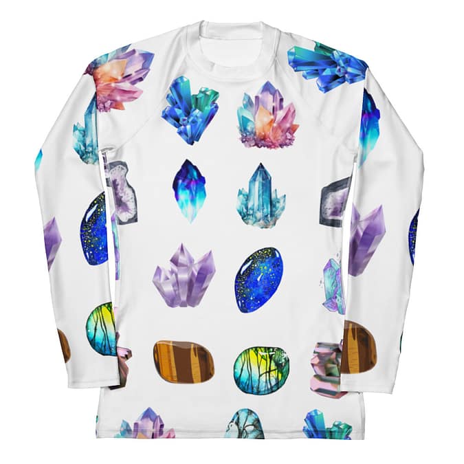 All Over Print Womens Rash Guard White Front 6Aad9Dcecff4C