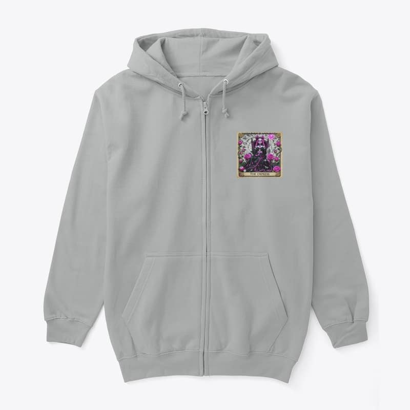 The Empress Tarot Zip Hoodie – From Pnp'S Voodoo Doll Deck 1 The Empress Tarot Zip Hoodie