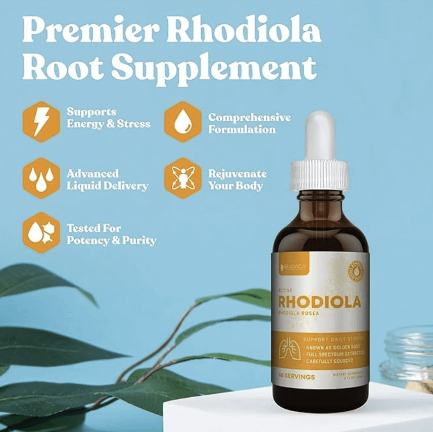 Rhodiola Root Extract With Natural Rosavins - Liquid Delivery For Better Absorption