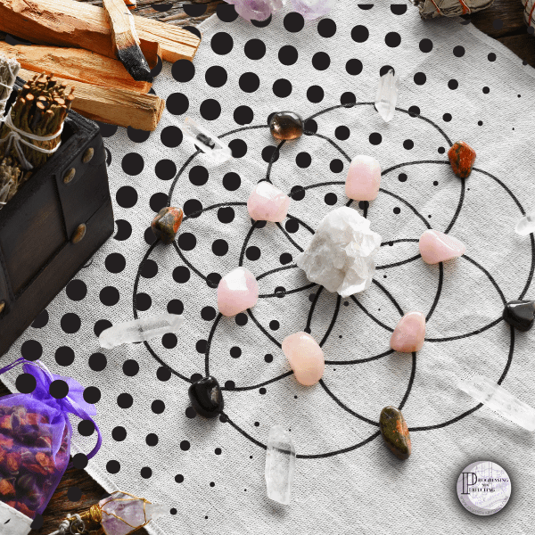 7 A Group Of Crystals On A White Cloth
