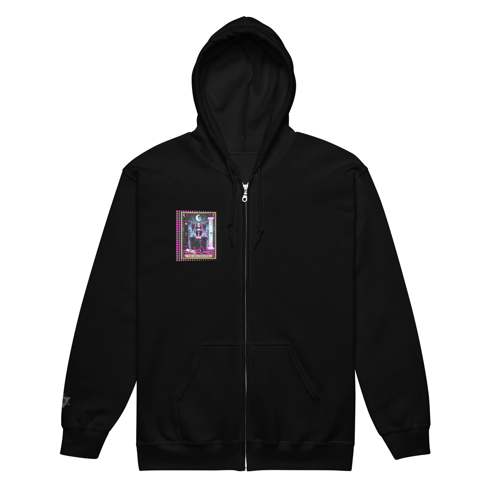 The High Priestess Tarot Zip Hoodie | Mystical Spiritual Hoodie