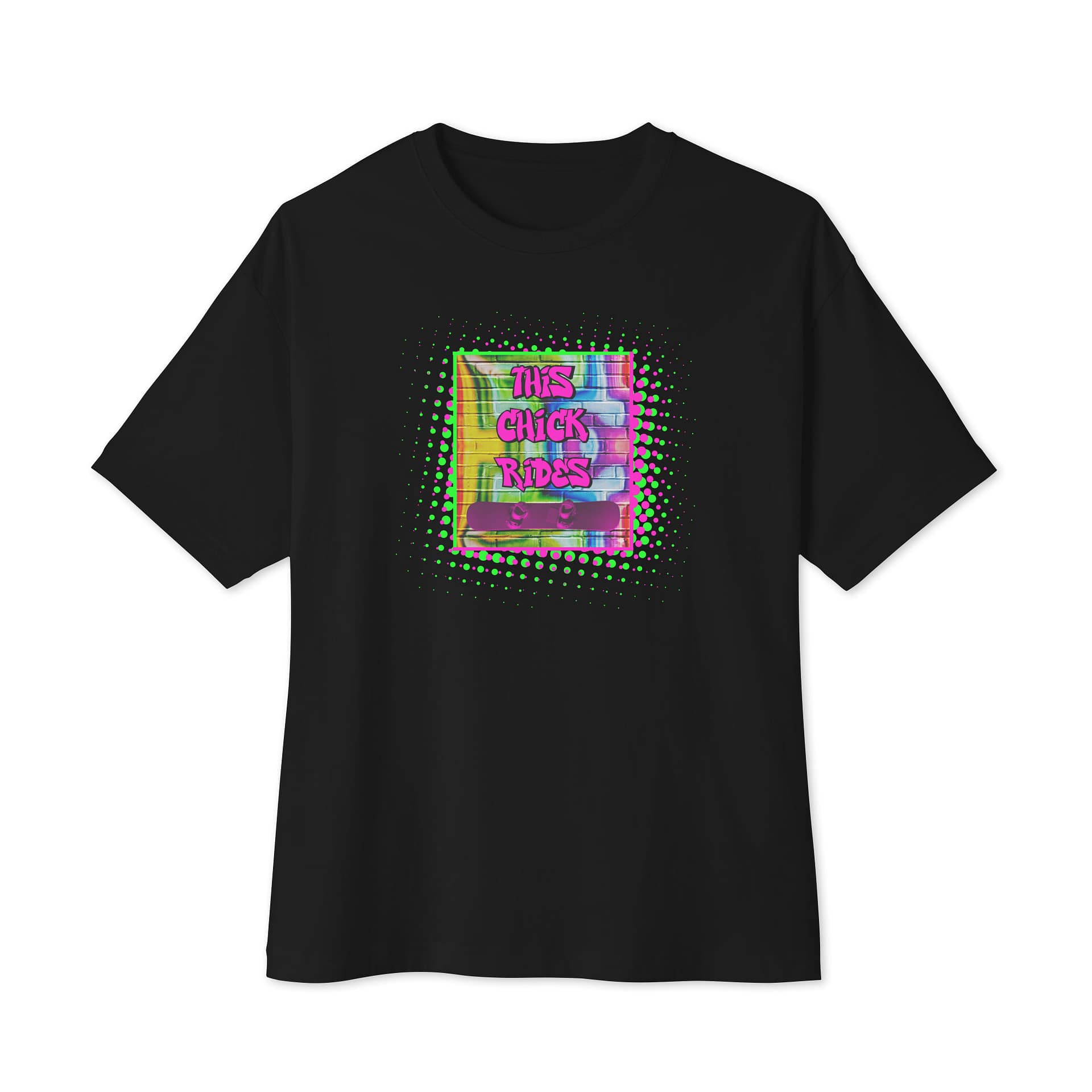 This Chick Rides Oversized Tee | Snowboard Graphic T-Shirt