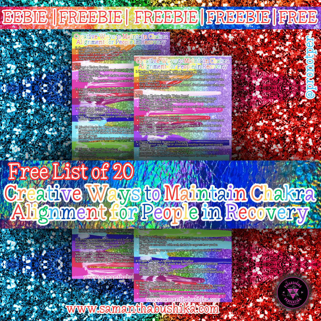 Chakra Freebie Pronotper Creative Ways To Maintain Chakra Alignment For People In Recocery