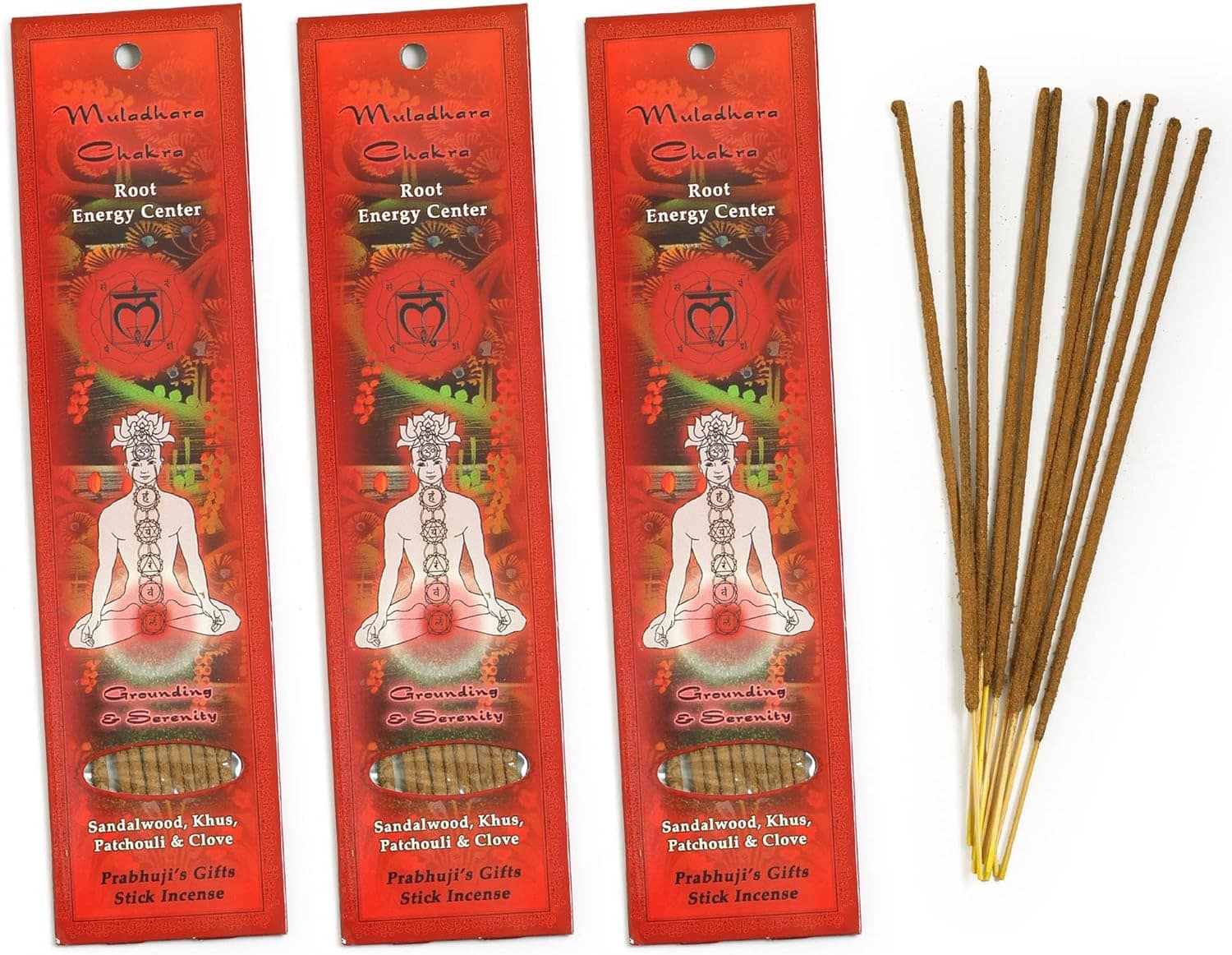 Prabhuji'S Gifts Root Chakra Muladhara - Hand-Rolled Spiritual Incense Sticks Prabhuji'S Gifts Root Chakra Muladhara - Hand-Rolled Spiritual Incense Sticks