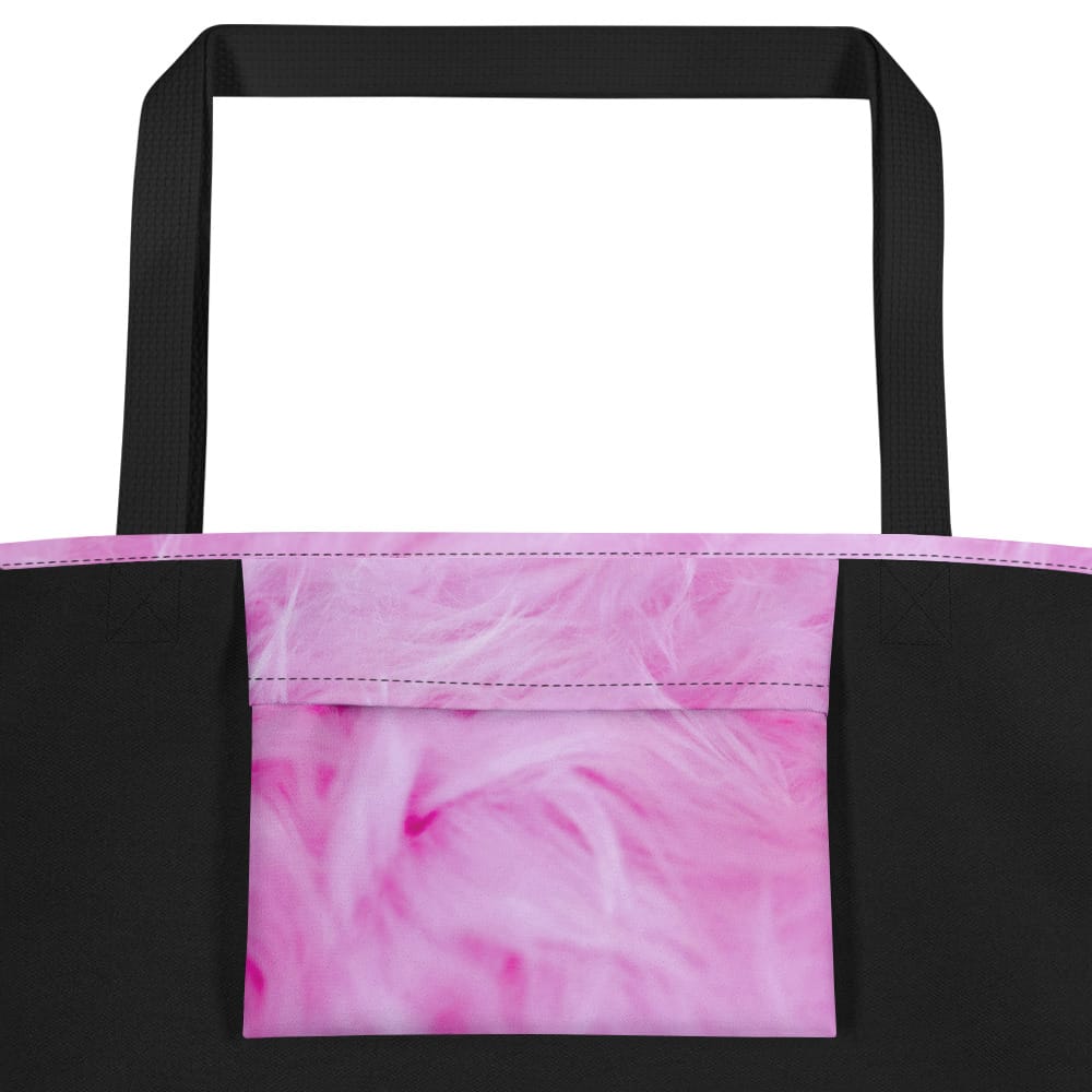 Pretty In Pink Faux Fur Beach Bag | 3D Effect All-Over Print Tote 3 Pretty In Pink Faux Fur Beach Bag | 3D Effect All-Over Print Tote - Image 3