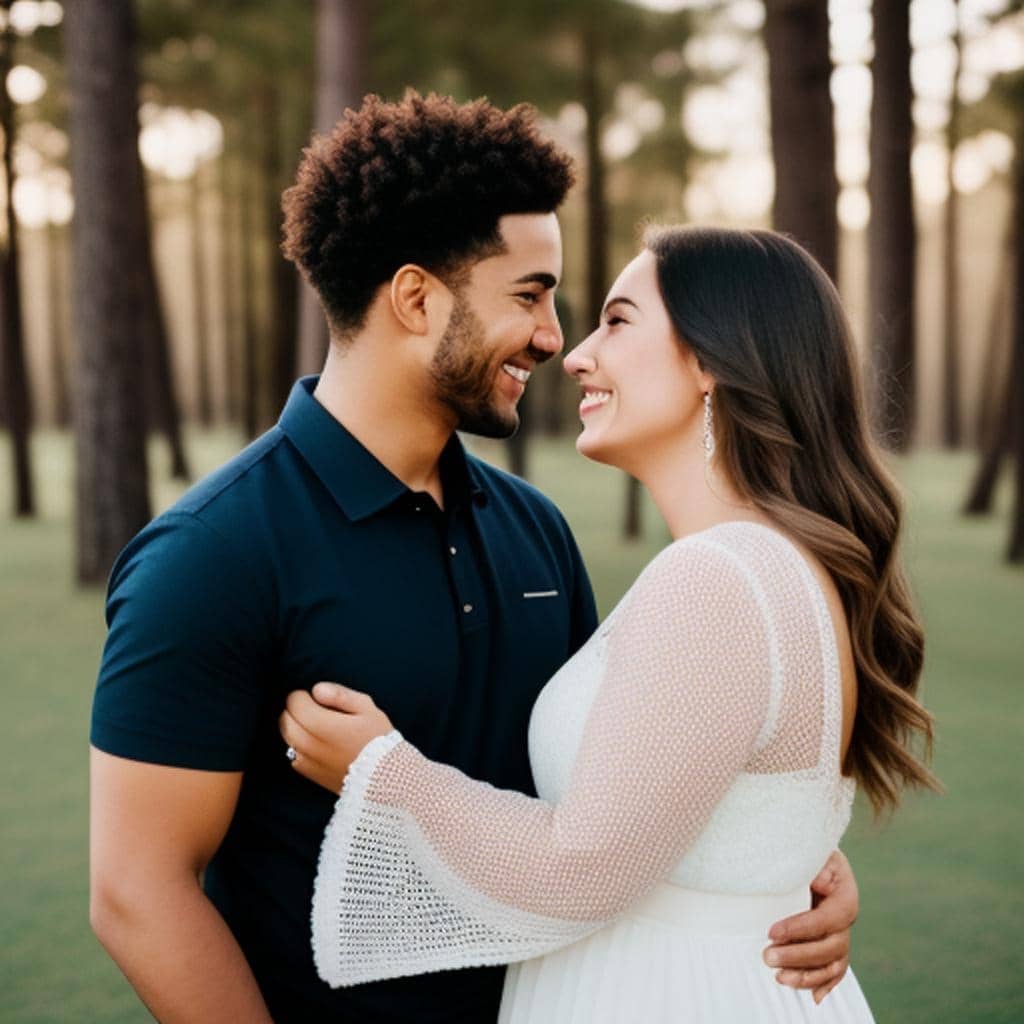 couple embracing and showing affection