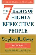 The 7 habits of highly effective people cover by Stephen Covey