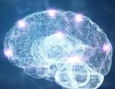 Meditation for addiction recovery brain image showing some areas lit up