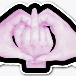 its flipping love die cut sticker