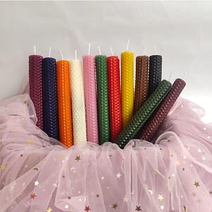 Beeswax Scroll Tears Herbal Candle Craft Shape Beeswax Slice Color Candle, Honeycomb Candle