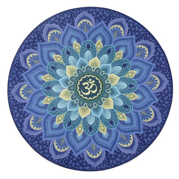 Small Round Yoga Mat Natural Rubber Suede Non-slip Printing Meditation Cushion