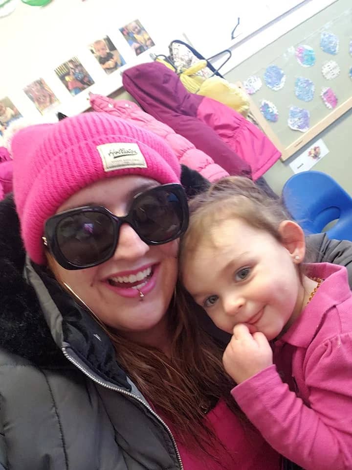 Photo of author and her small daughter post heroin addiction.