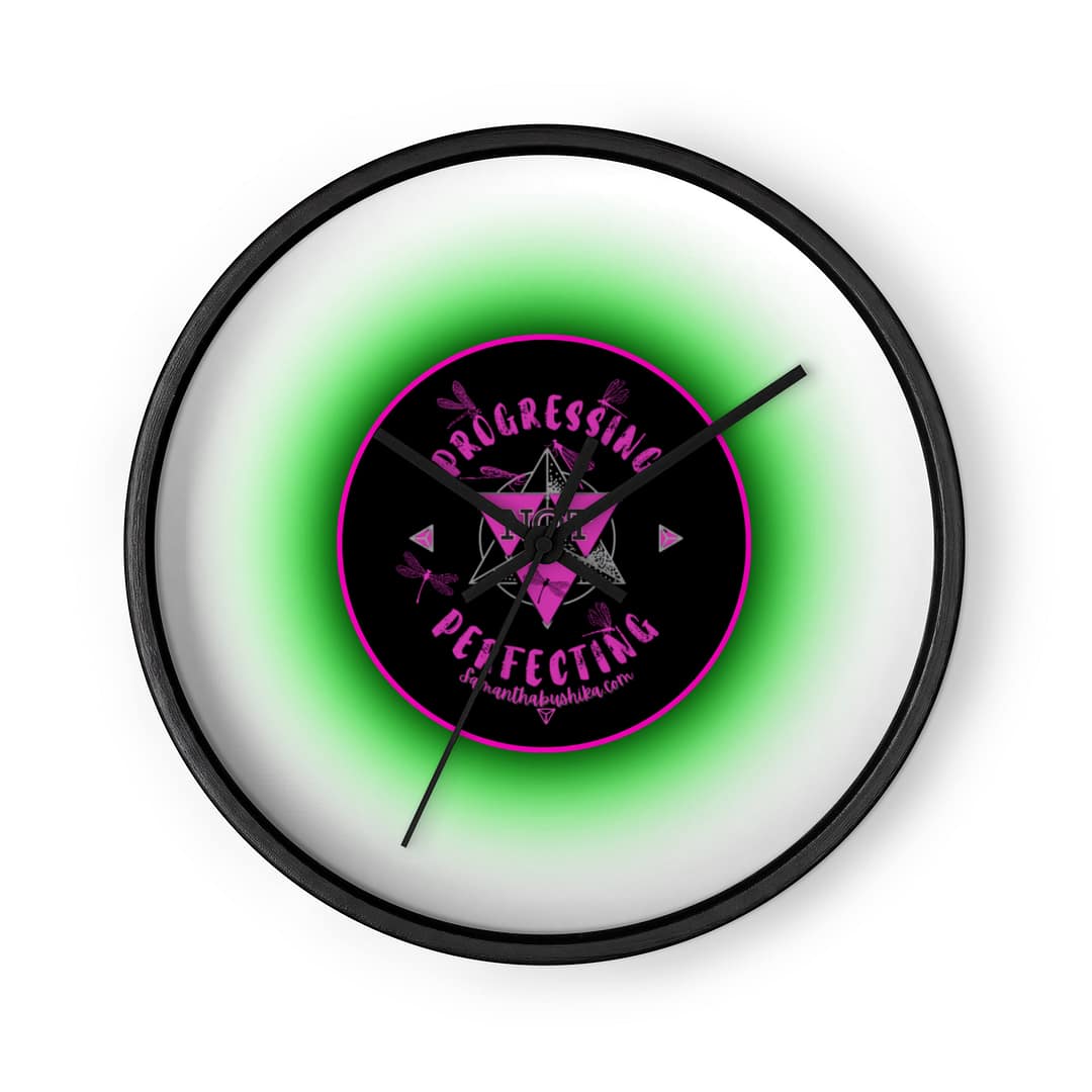 Progressing Not Perfecting Logo Wall Clock | Spiritual Growth &Amp; Mindfulness Décor 1 Progressing Not Perfecting Logo Wall Clock | Spiritual Growth &Amp; Mindfulness Décor