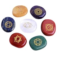 7 Chakras Natural Pocket Palm Stones - Image 5
