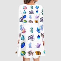 Crystal Garden Long Sleeve V-neck Dress - Image 3