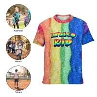 Rainbow Texture Teen full-Print T-Shirt Multi cut - Image 2