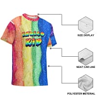 Rainbow Texture Teen full-Print T-Shirt Multi cut - Image 3