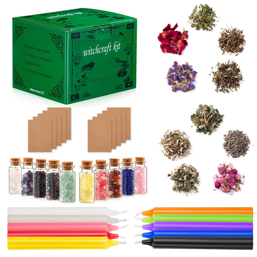 Candle Supplies Box-Crystal Dry Herbal Colored Candles For Beginners Set 5 Candle Supplies Box-Crystal Dry Herbal Colored Candles For Beginners Set - Image 5