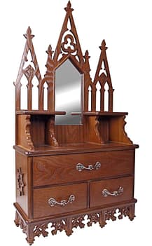 Design Toscano BN1937 Glass Wall Mounted Storage Curio Cabinet