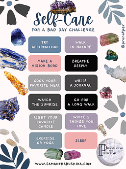 Six Steps to Self-Care in Addiction Recovery: How to Create a Whole New You! 4 Self Care Challenge worksheet image