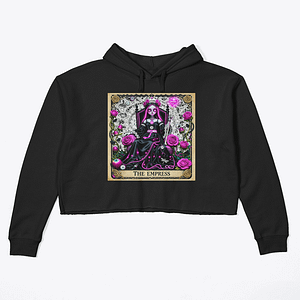 Empress Card Tarot Cropped Hoodie
