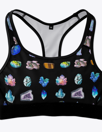 Crystal Craze all over Crystal Print Sports Bra
