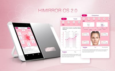 Six Steps to Self-Care in Addiction Recovery: How to Create a Whole New You! 13 HiMirror Smart Beauty mirror image with features.