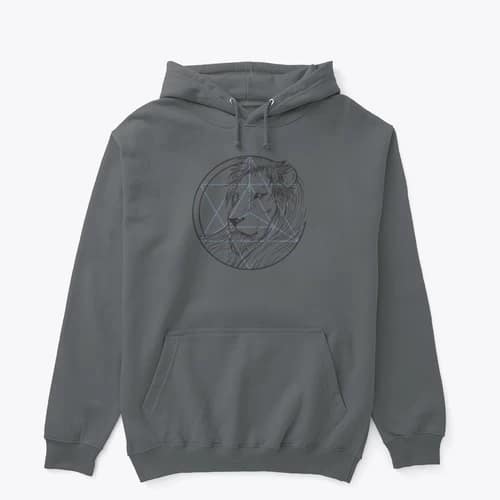 Sacred Lion Geometry Unisex Classic Pullover Hoodie 1 PNP Merch Store - Sacred Lion Geometry - Cosmic Design