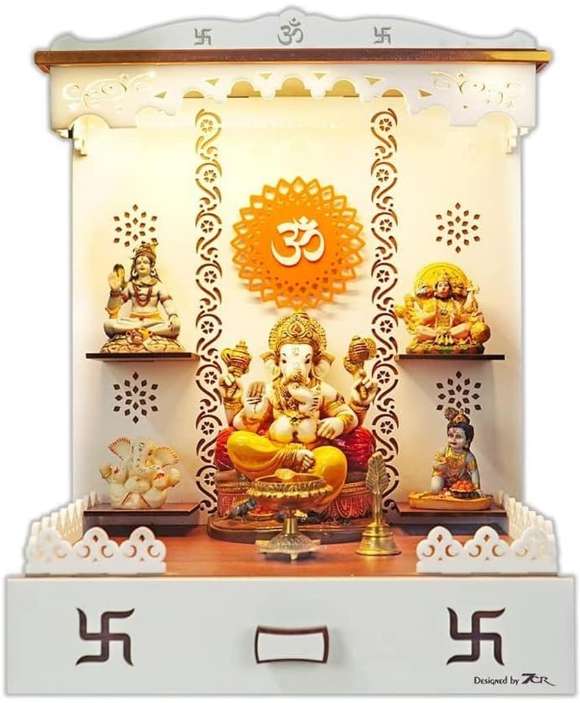 Transform Your Practice: Crafting the Perfect Meditation Altar 3 Beautiful Small Wooden Temple Home Temple Puja Mandir Wall Hanging