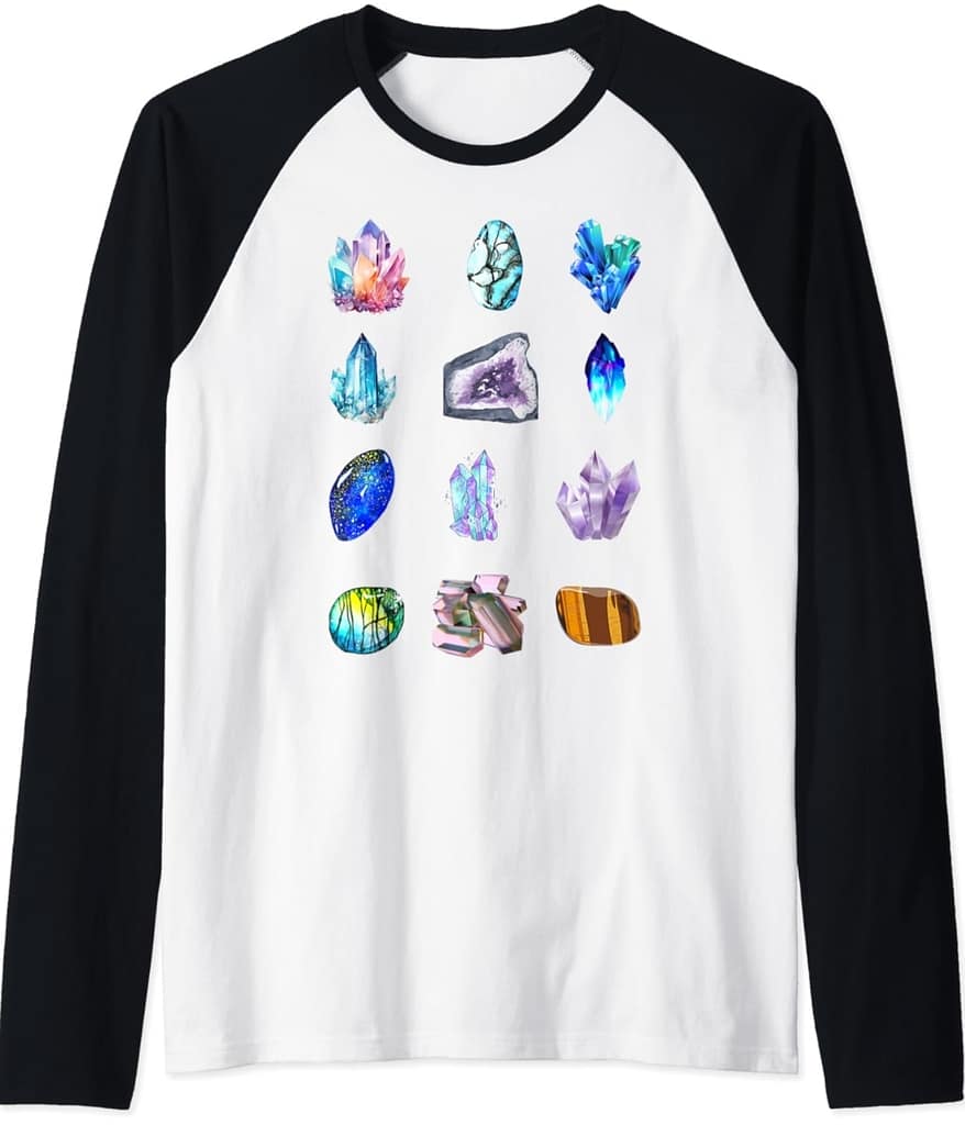 Crystals Raglan Long Sleeve T