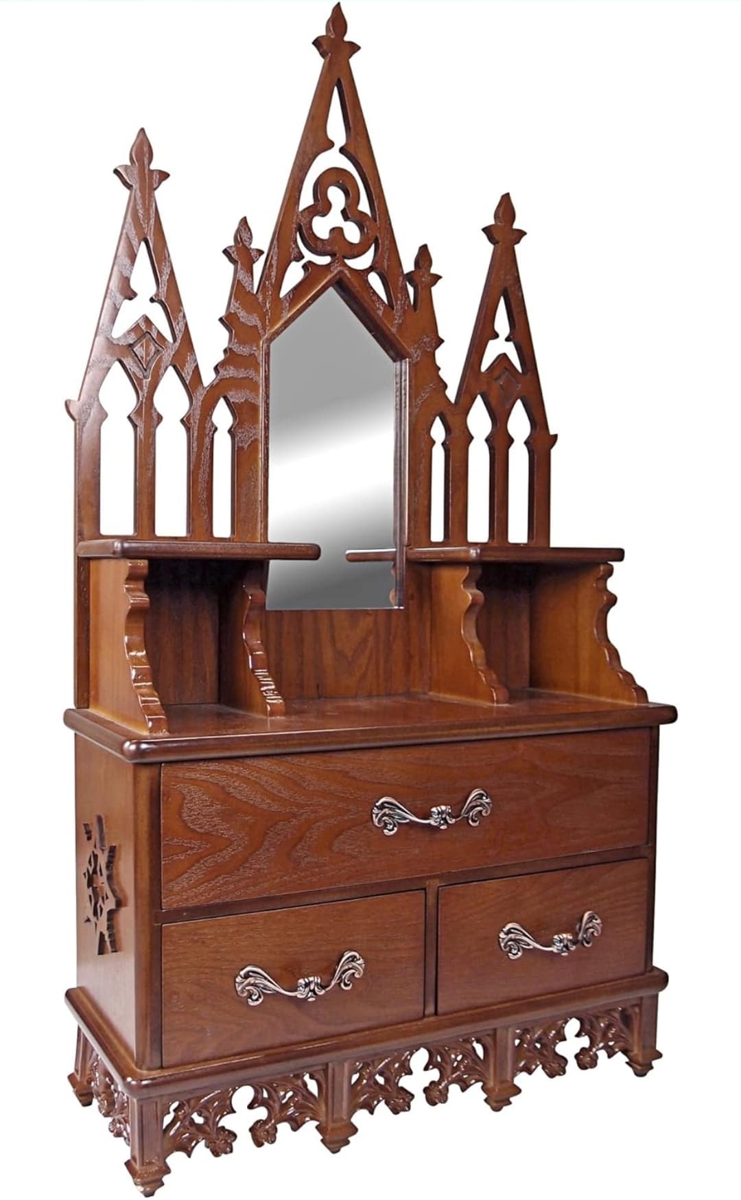 Design Toscano BN1937 Glass Wall Mounted Storage Curio Cabinet