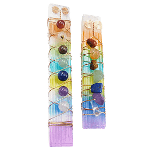 selenite chakra wand