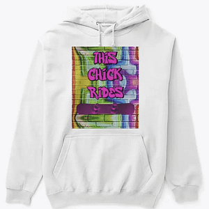 this chick rides snowboarding hoodie merch